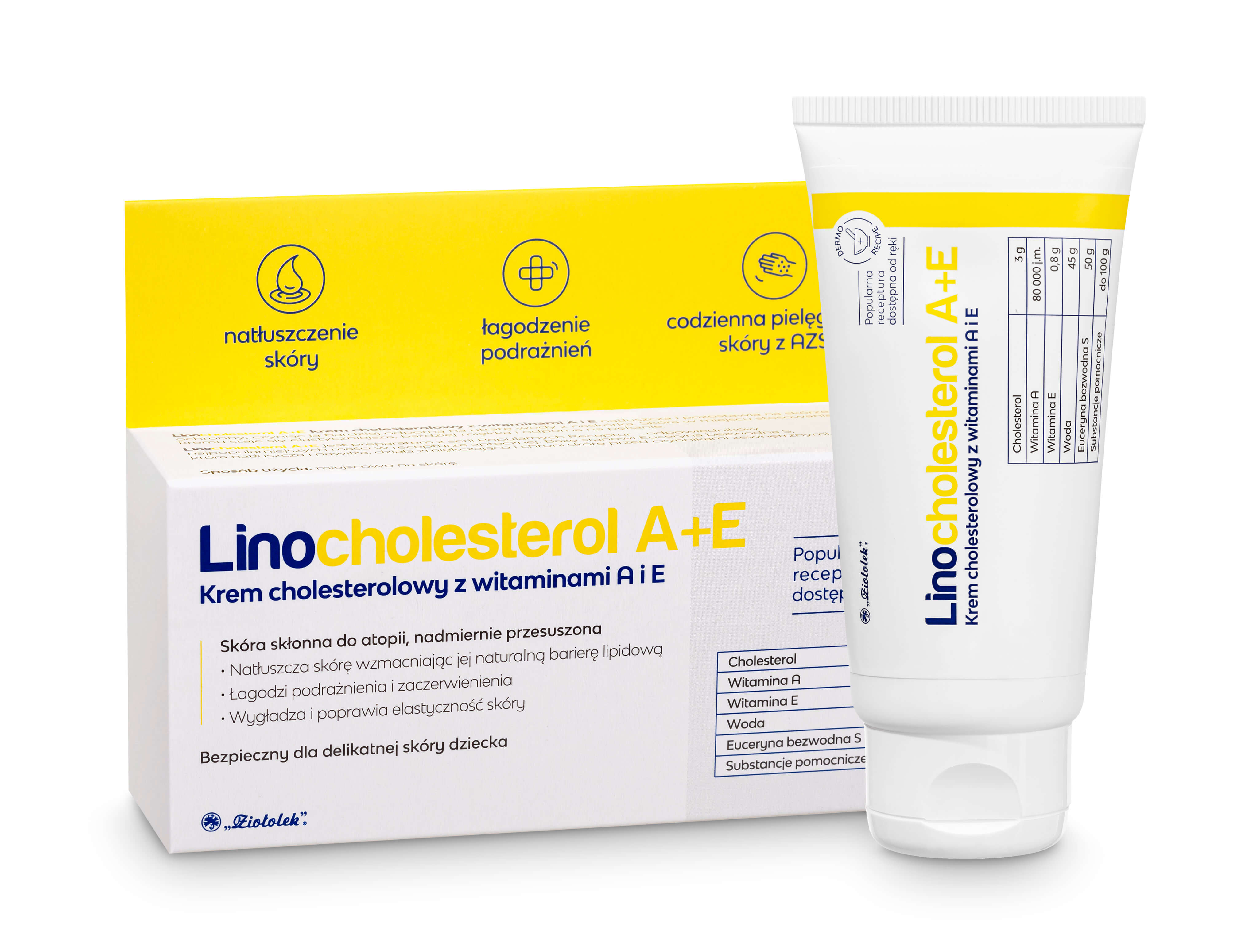 LINOCHOLESTEROL A+E , krem cholesterolowy z witaminami A i E, 50 g