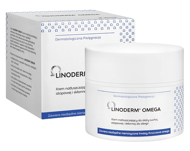 LINODERM OMEGA , krem natłuszczający do skóry atopowej, odwodnionej, skłonnej do alergii, 50 ml
