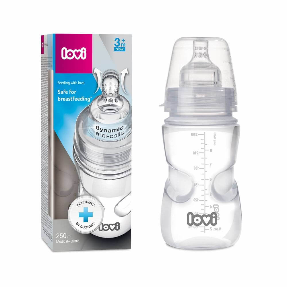 Lovi Butelka Medical+, do karmienia o pojemności 250 ml 3m+, 1 szt.