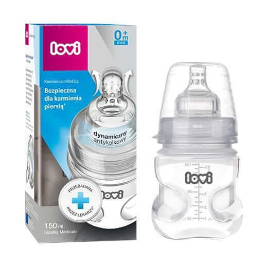 Lovi Butelka Medical+ do karmienia o pojemności 150 ml 0m+, 1 szt.