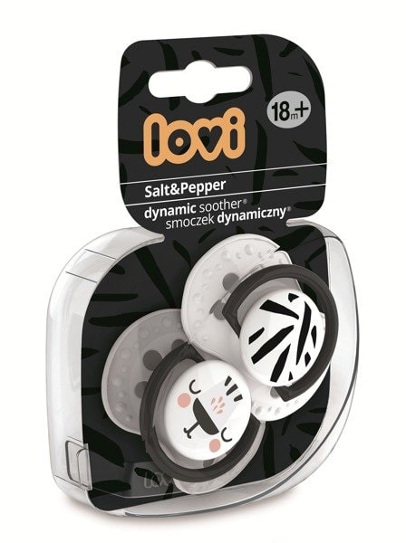 Lovi Salt&Pepper 18m+ smoczek silikonowy dynamiczny, 2 szt.