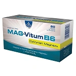 Mag-Vitum B6 tabletki ze składnikami pozwalającymi uzupełnić dietę w magnez, 60 szt.