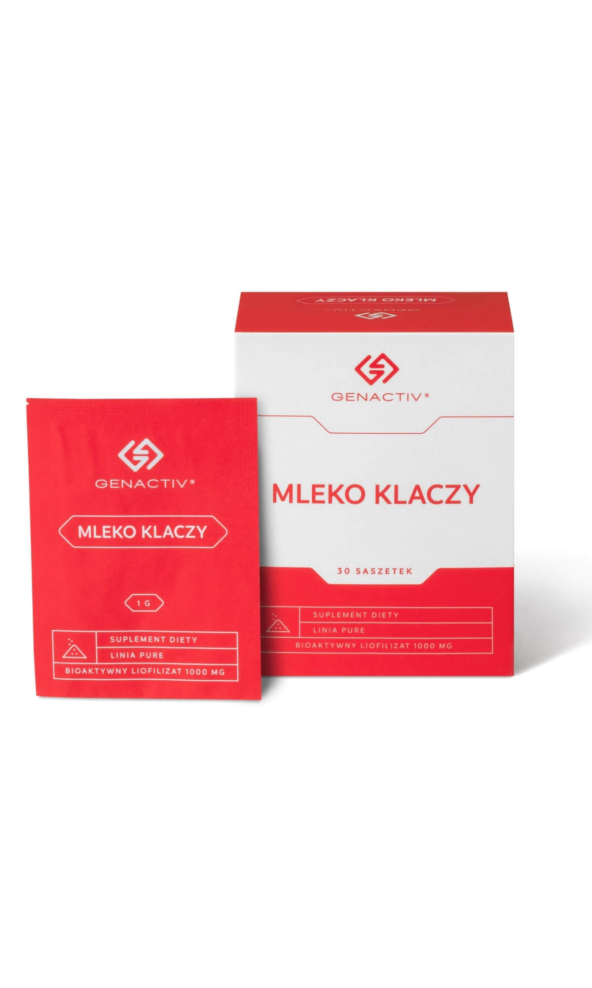 Mleko Klaczy Genactiv, produkt ze składnikami wspierającymi zdrowie, 30 sasz.