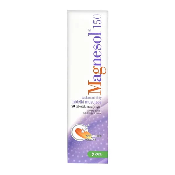 Magnesol 150, tabletki musujące z magnezem, 20 szt.