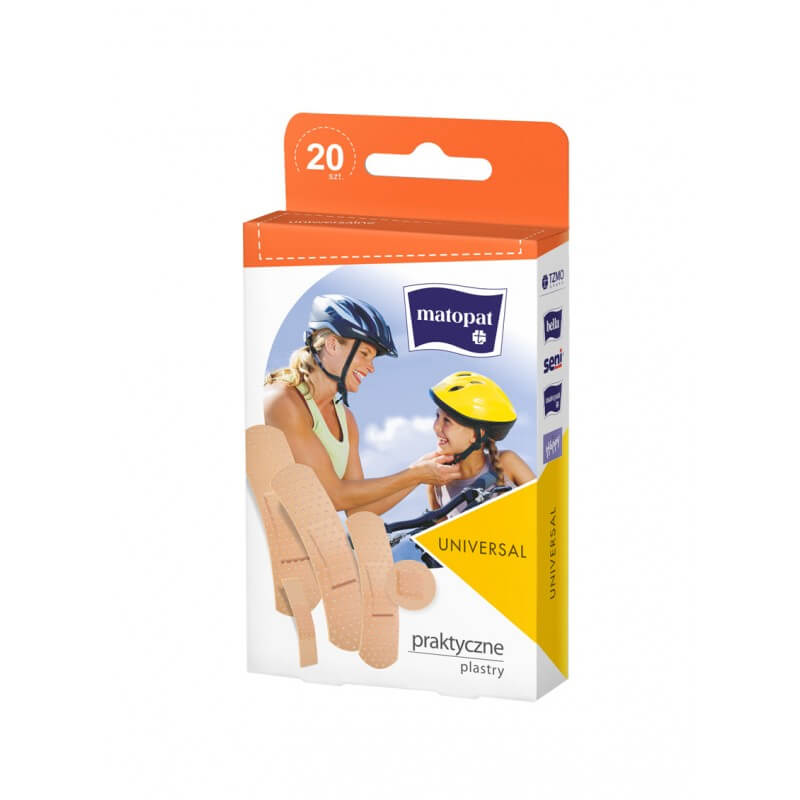 Matopat Universal plastry z opatrunkiem, 20 szt.