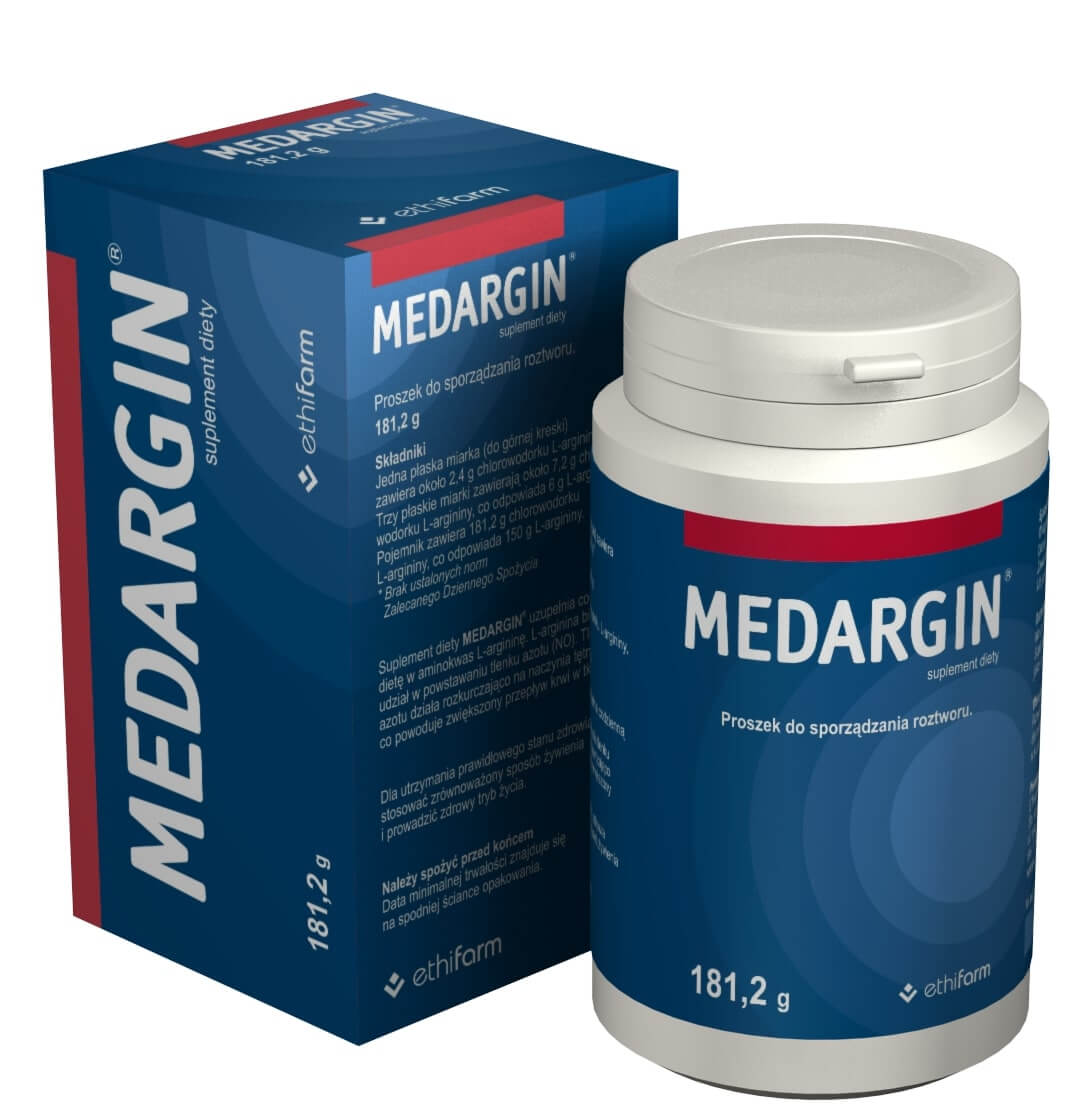 Medargin , proszek uzupełniający codzienną dietę w argininę, 181,2 g