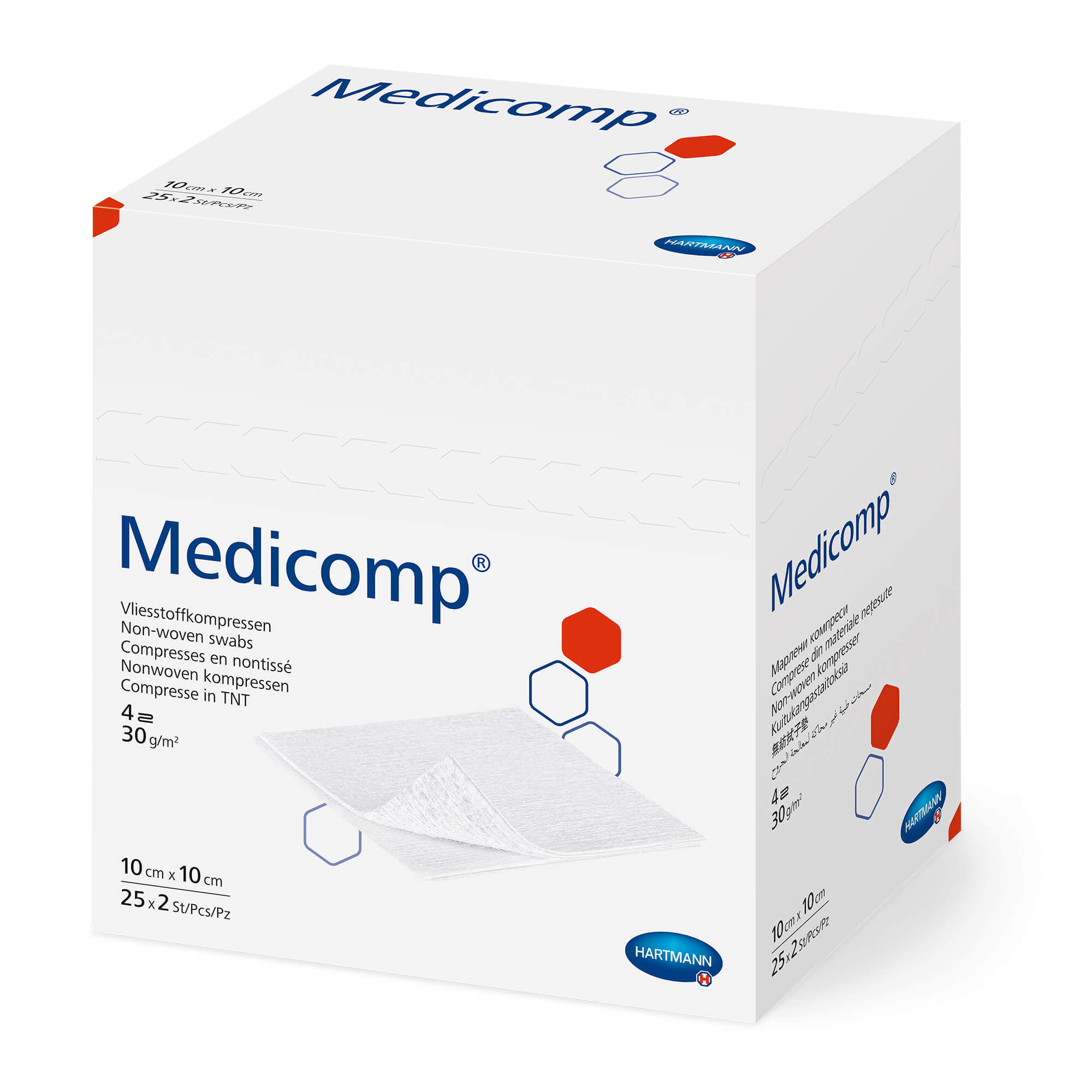 Kompresy MEDICOMP, jałowe 10 x 10 cm, 50 szt.