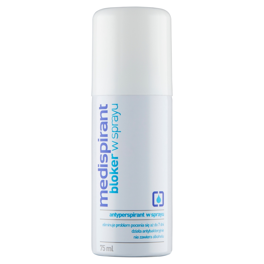 MEDISPIRANT Bloker w sprayu , eleminujący problem pocenia się, 75 ml