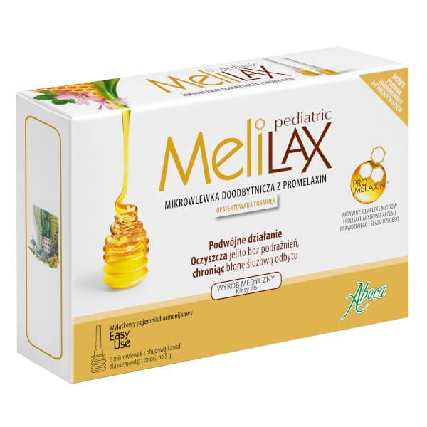 MELILAX PEDIATRIC, mikrowlewka doodbytnicza z promelaxin dla dzieci i niemowląt, 5 g x 6 szt.   