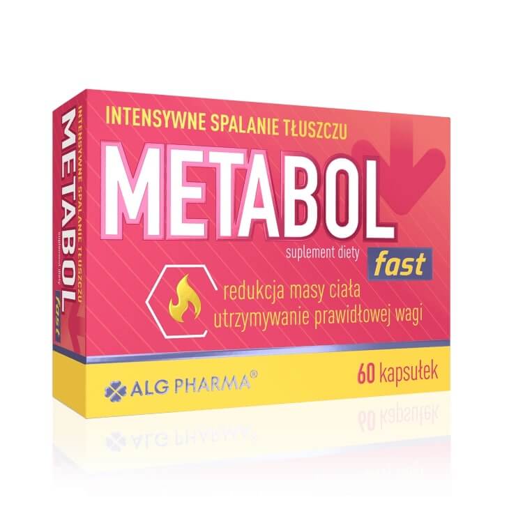 Metabol fast, kapsułki ze składnikami wspierającymi redukcję masy ciała, 60 szt.