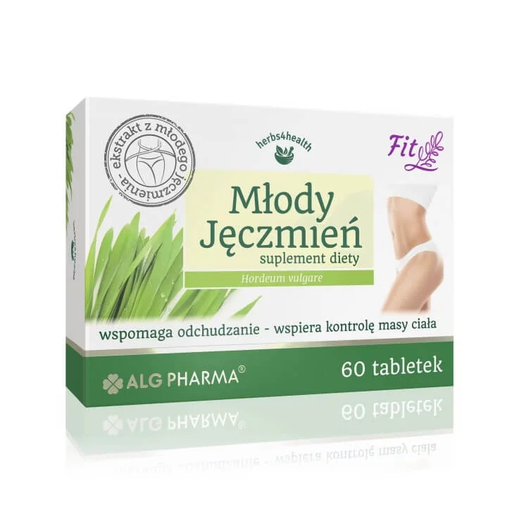 Młody jęczmień, tabletki ze składnikami wspierającymi kontrolę masy ciała, 60 szt.