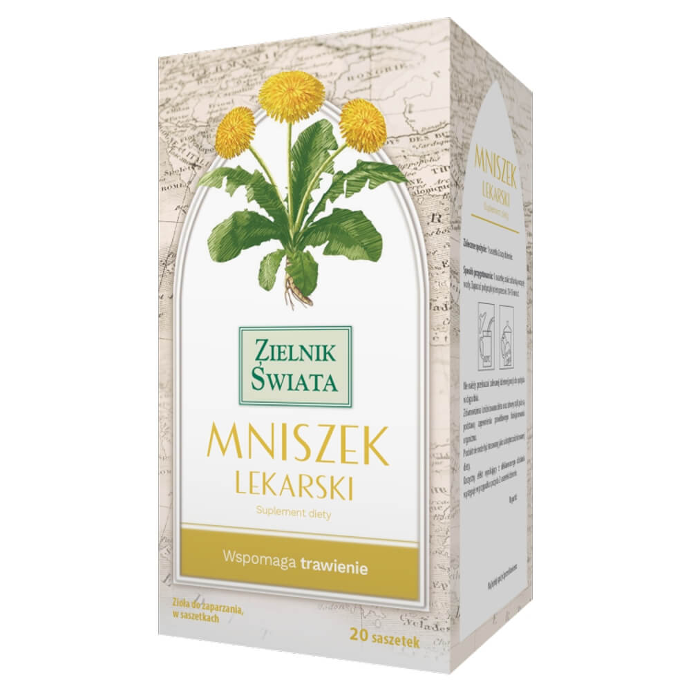 Mniszek Lekarski, zioła do zaparzania w saszetkach, 20 szt.