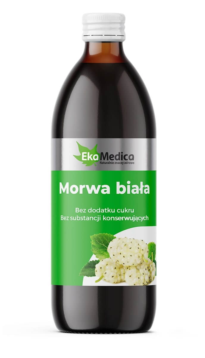 EkaMedica Morwa biała płyn bez dodatku cukru i substancji konserwujących, 500 ml
