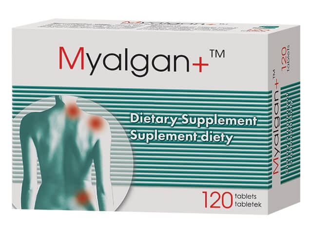 Myalgan, tabletki ze składnikami na objawy niezapalnej choroby reumatologicznej, 120 szt.