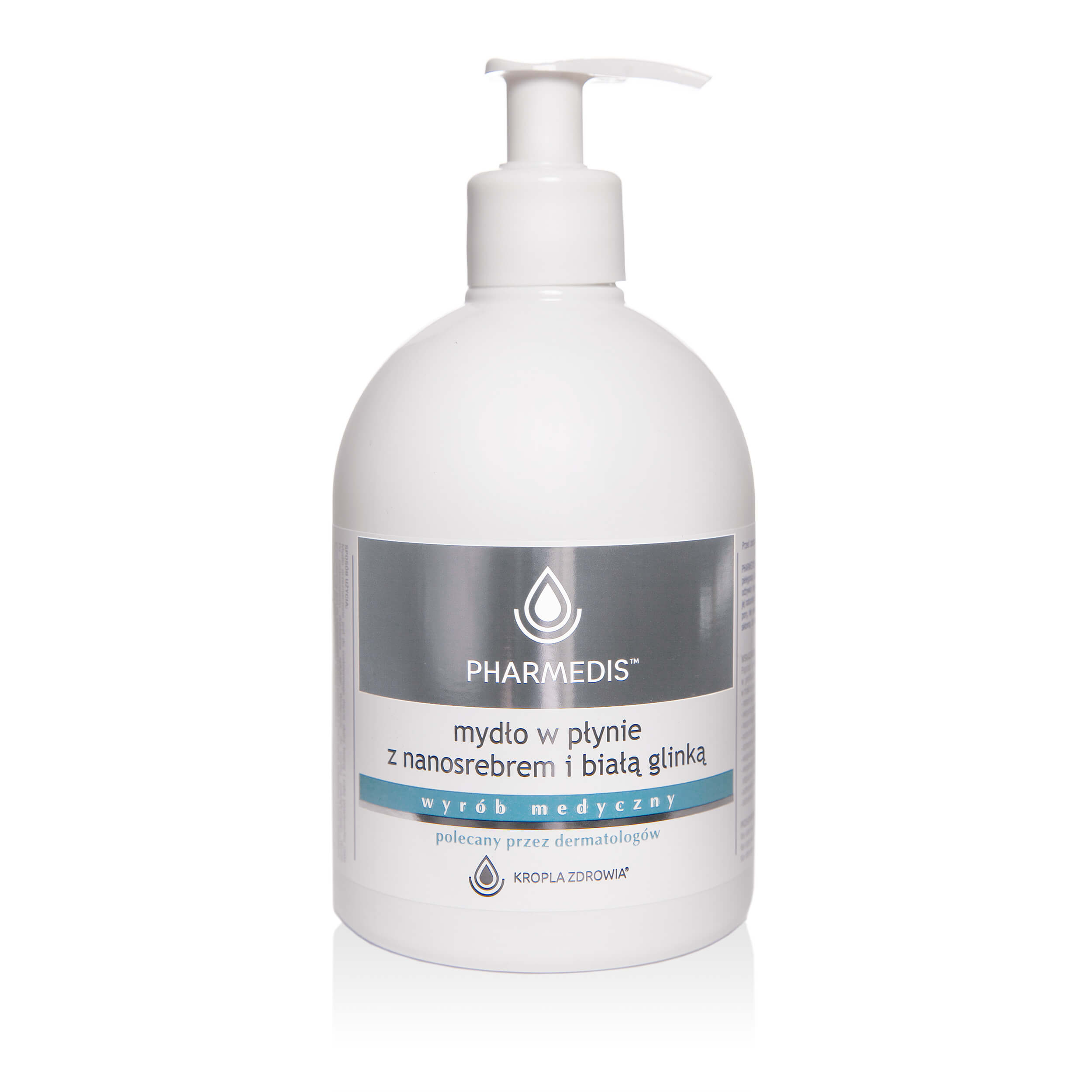 Pharmedis Kropla Zdrowia mydło w płynie z nanosrebrem i białą glinką, 500 ml