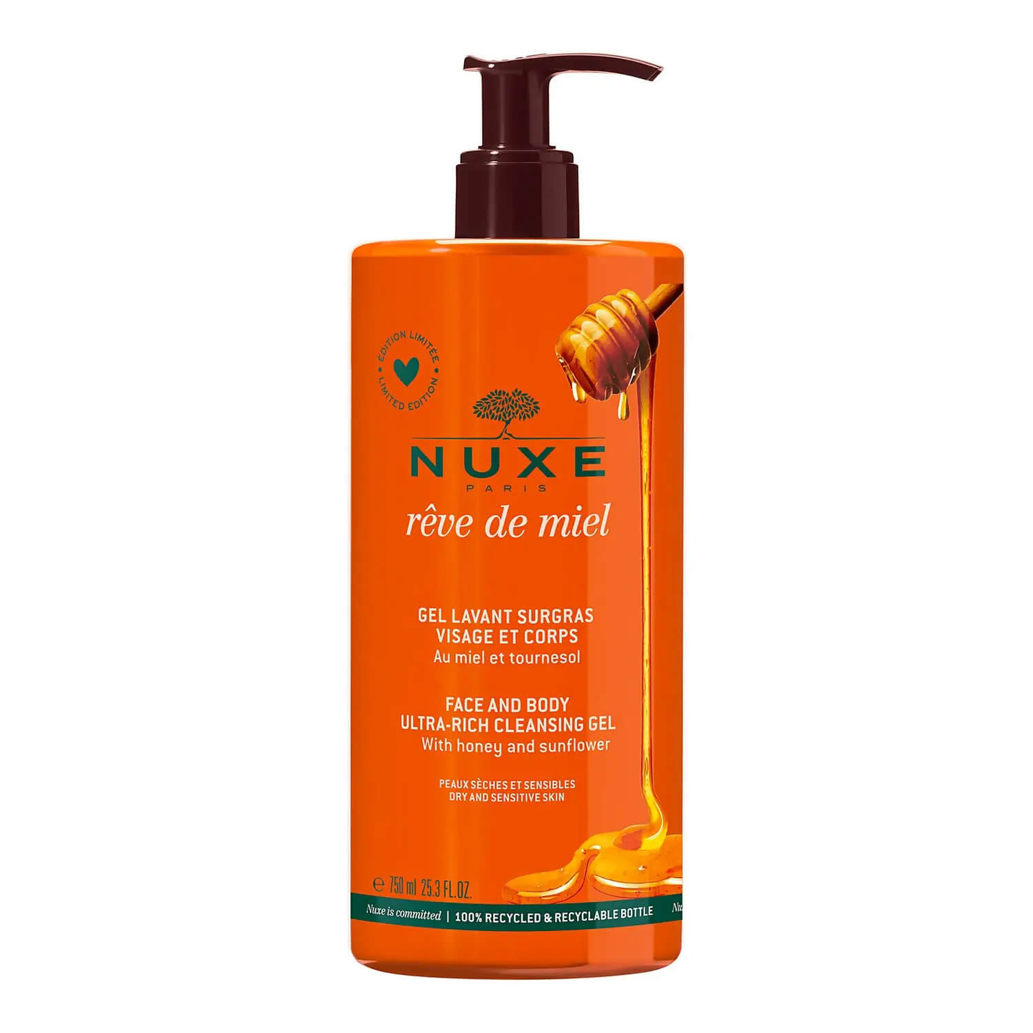 Nuxe Reve De Miel,  żel do mycia, 750 ml