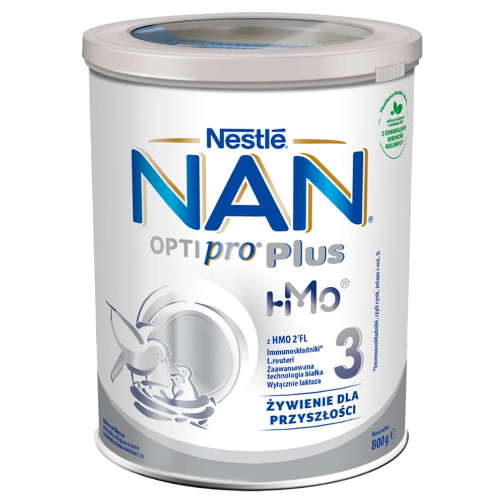 NAN OptiPro Plus 3, mleko modyfikowane dla dzieci po 1 roku życia, 800 g
