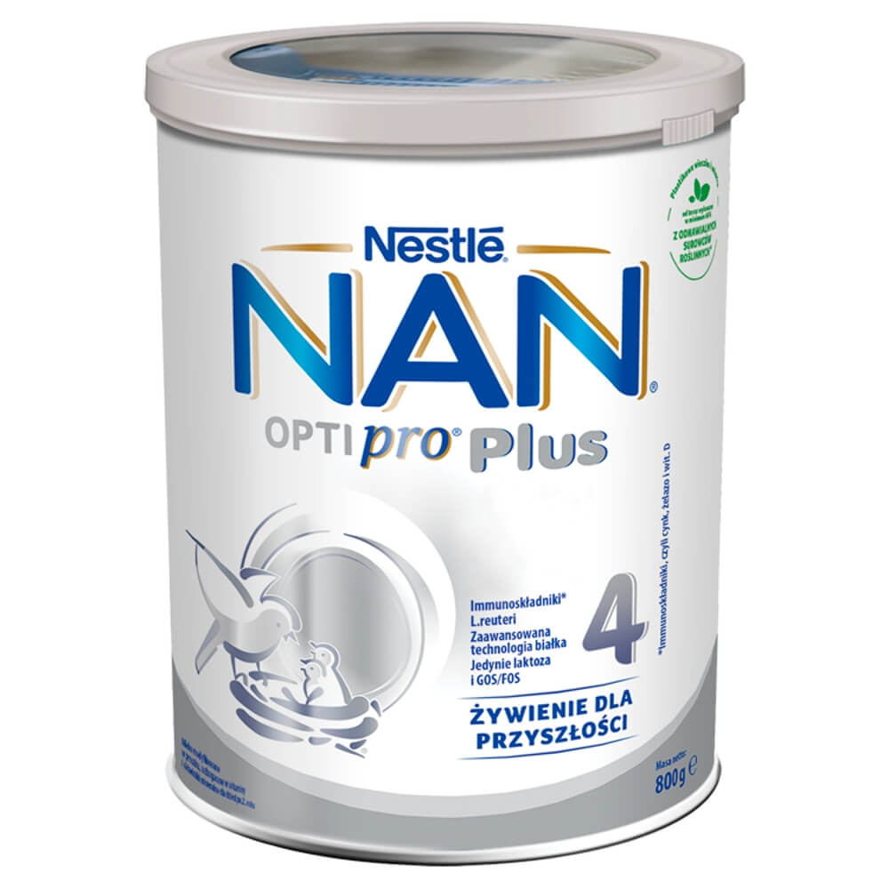 NAN  OptiPro Plus 4, mleko modyfikowane następne dla dzieci powyżej 2 roku życia, 800 g