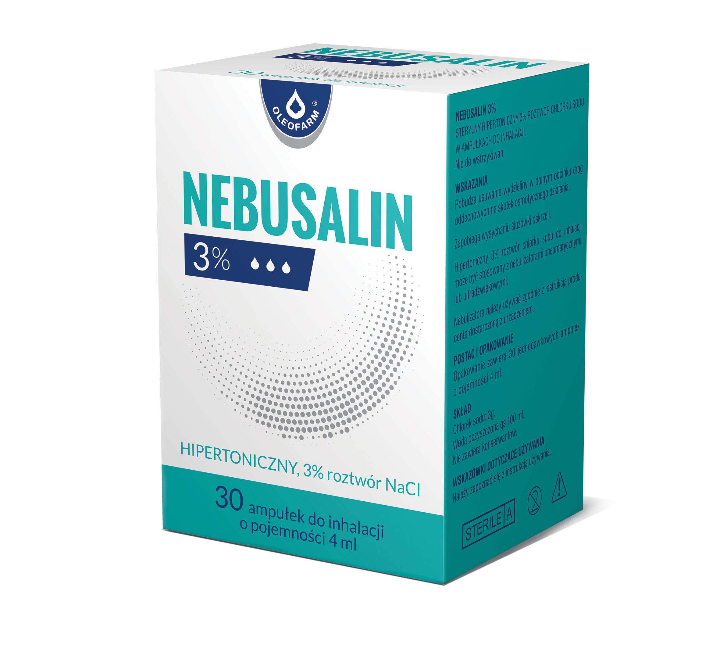 Nebusalin 3% hipertoniczny roztwór, 30 ampułek x 4ml