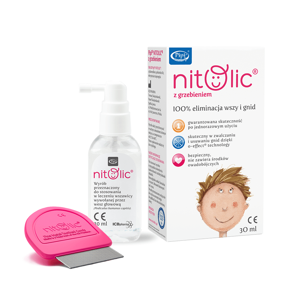 Pipi Nitolic przeciw wszawicy, zestaw: spray – 30 ml + grzebień 1 szt.