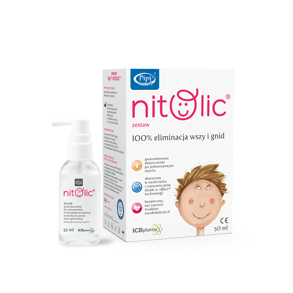 Pipi Nitolic , zestaw do eliminacji wszy i gnid, 50 ml