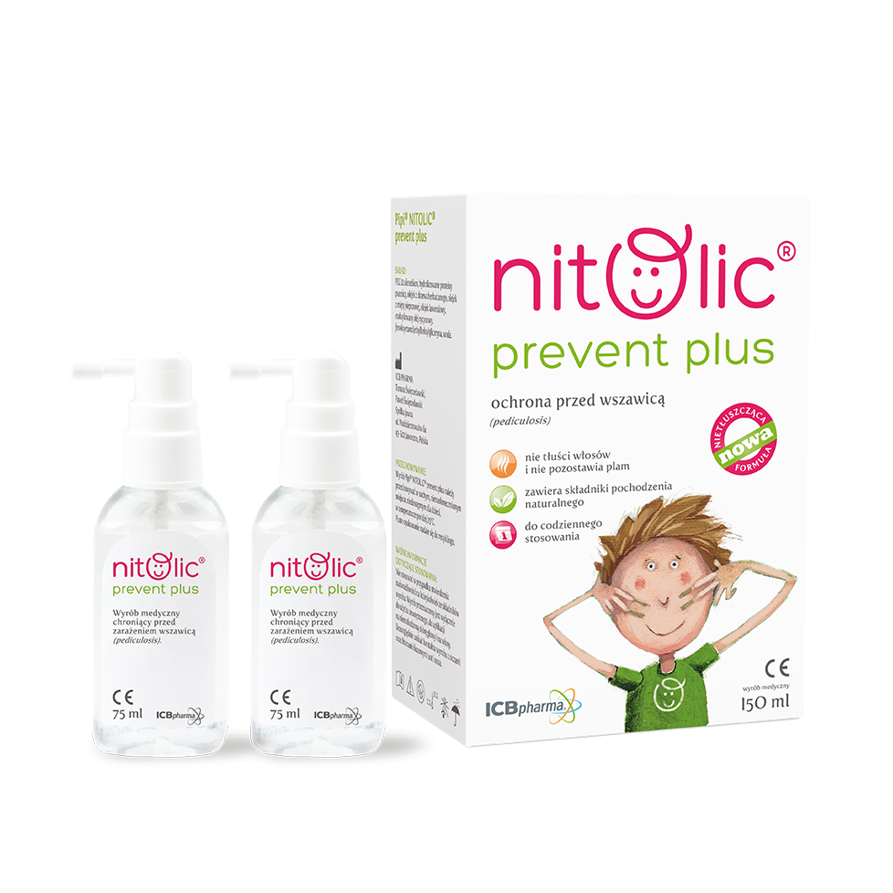 Pipi Nitolic Prevent Plus, spray ochronny przed wszawicą dla dzieci, 150 ml