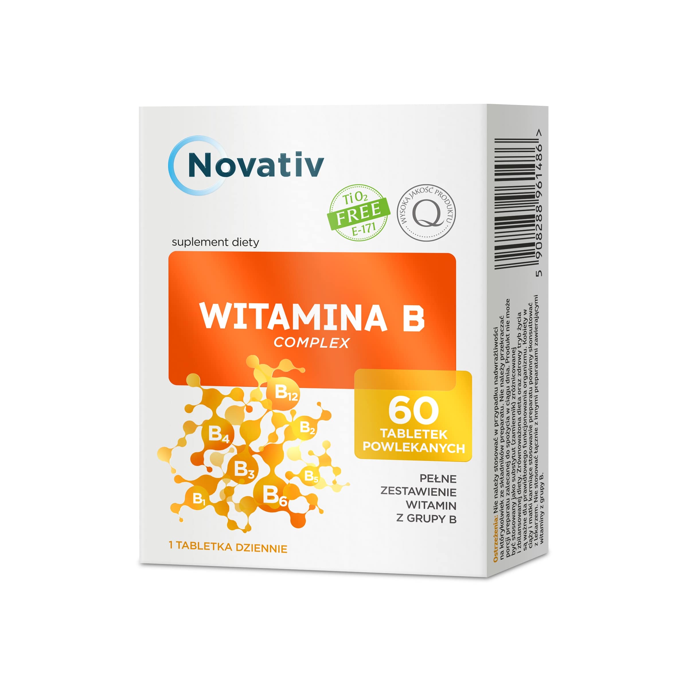 Novativ Witamina B complex, 60 tabletek