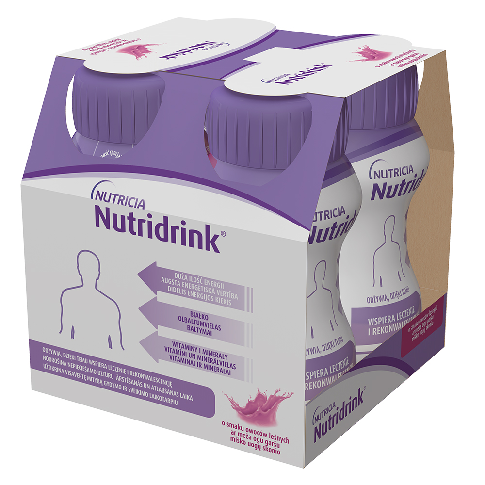 Nutridrink , o smaku owoców leśnych, 4 x 125 ml