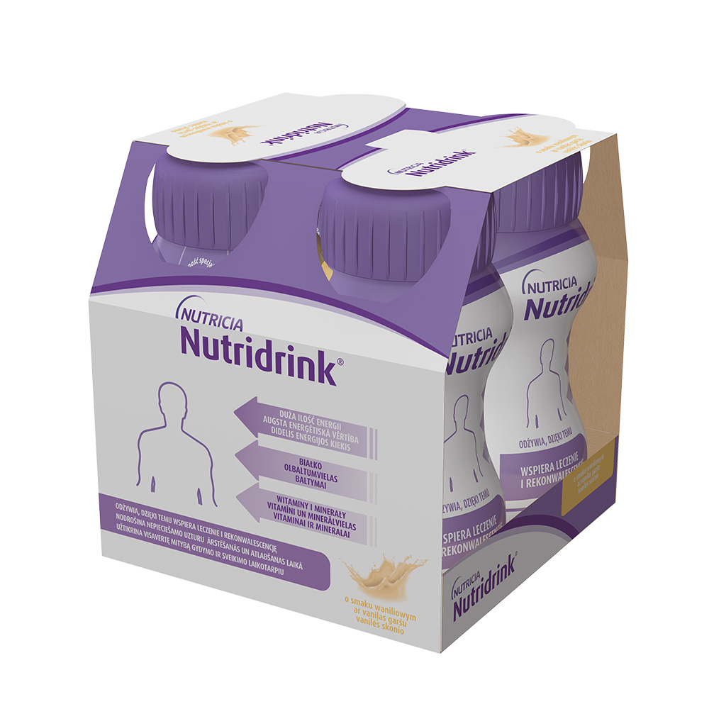 Nutridrink , o smaku waniliowym, 4 x 125 ml