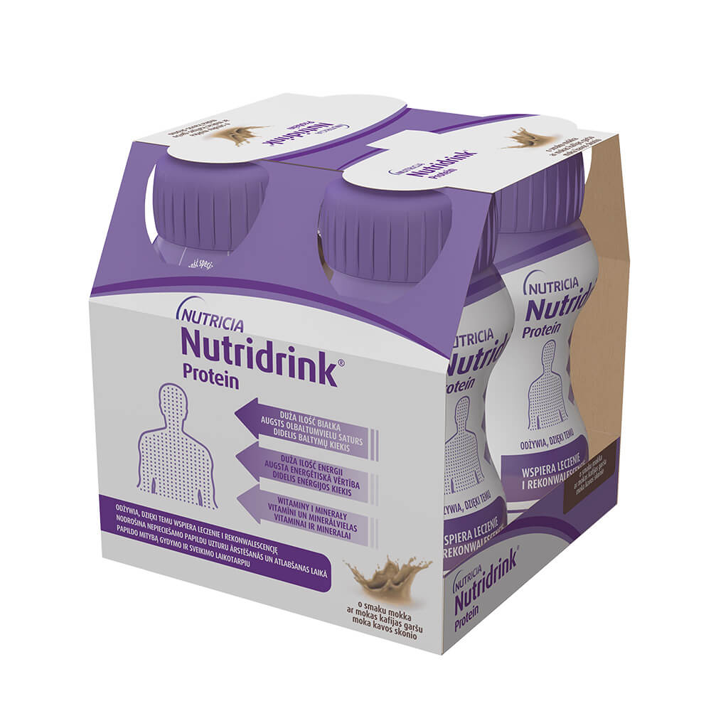 Nutridrink Protein , o smaku mokka, 4 x 125 ml