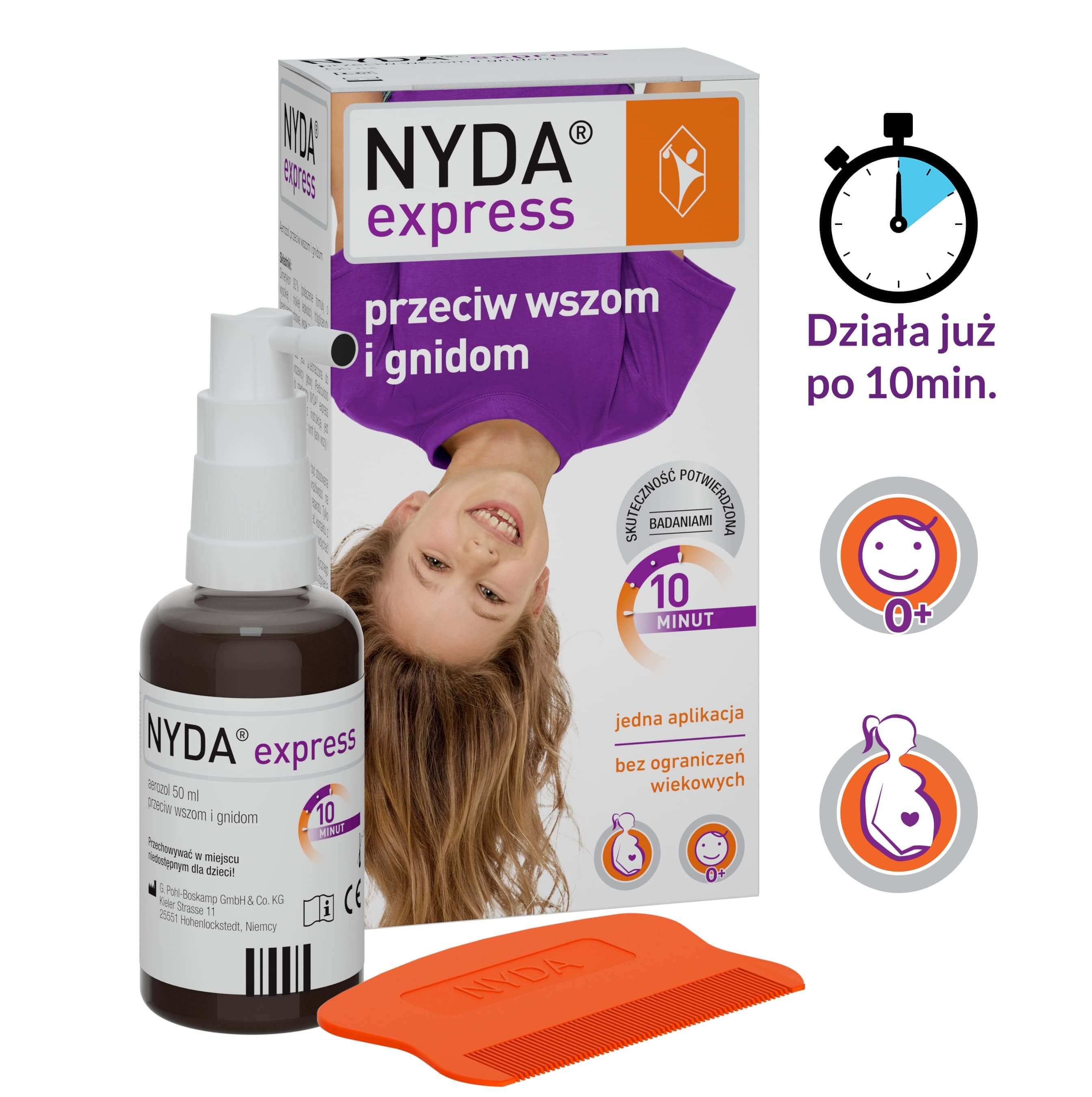NYDA express aerozol przeciw wszawicy, 50 ml