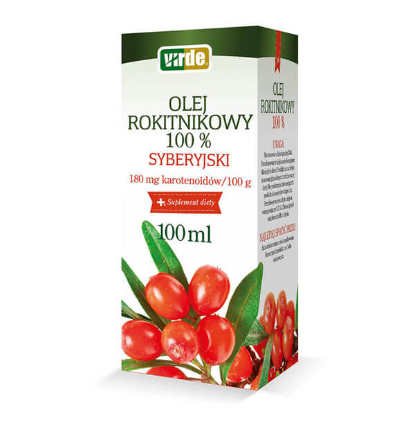 Olej Rokitnikowy 100% Syberyjski, ze składnikami wspierającymi układ odpornościowy, 100 ml
