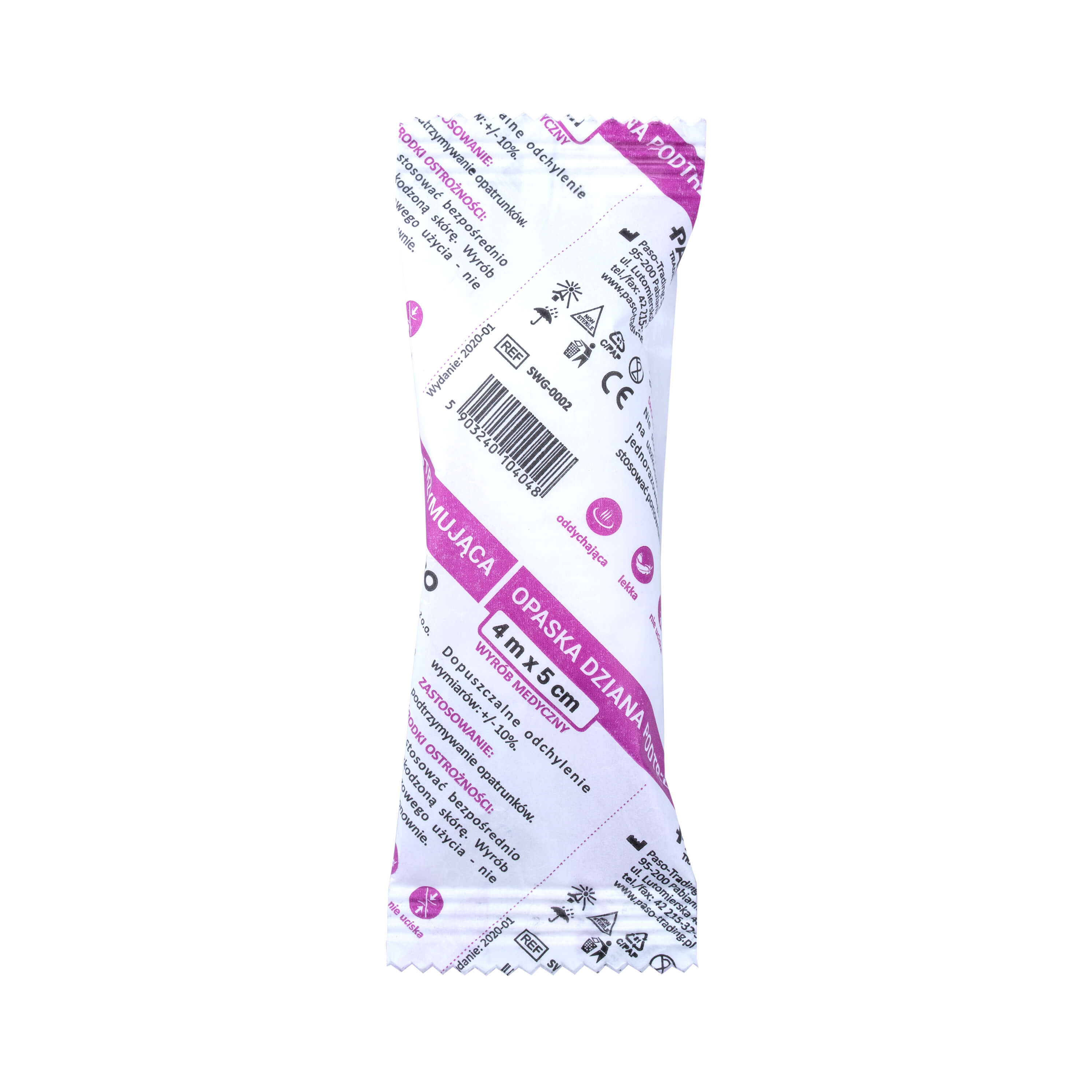 Opaska dziana podtrzymująca PASO 4 m x 5 cm, 1 szt.