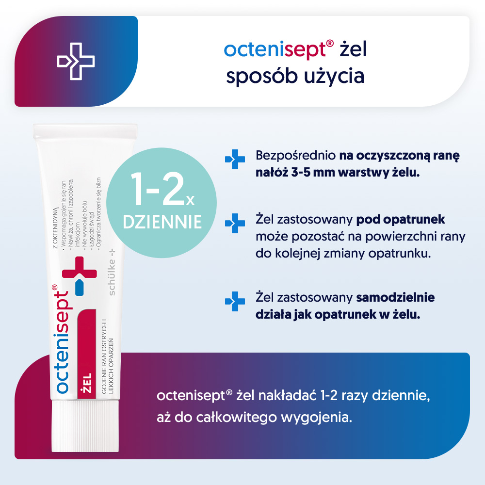 Octenisept, żel na rany i oparzenia, 20 ml