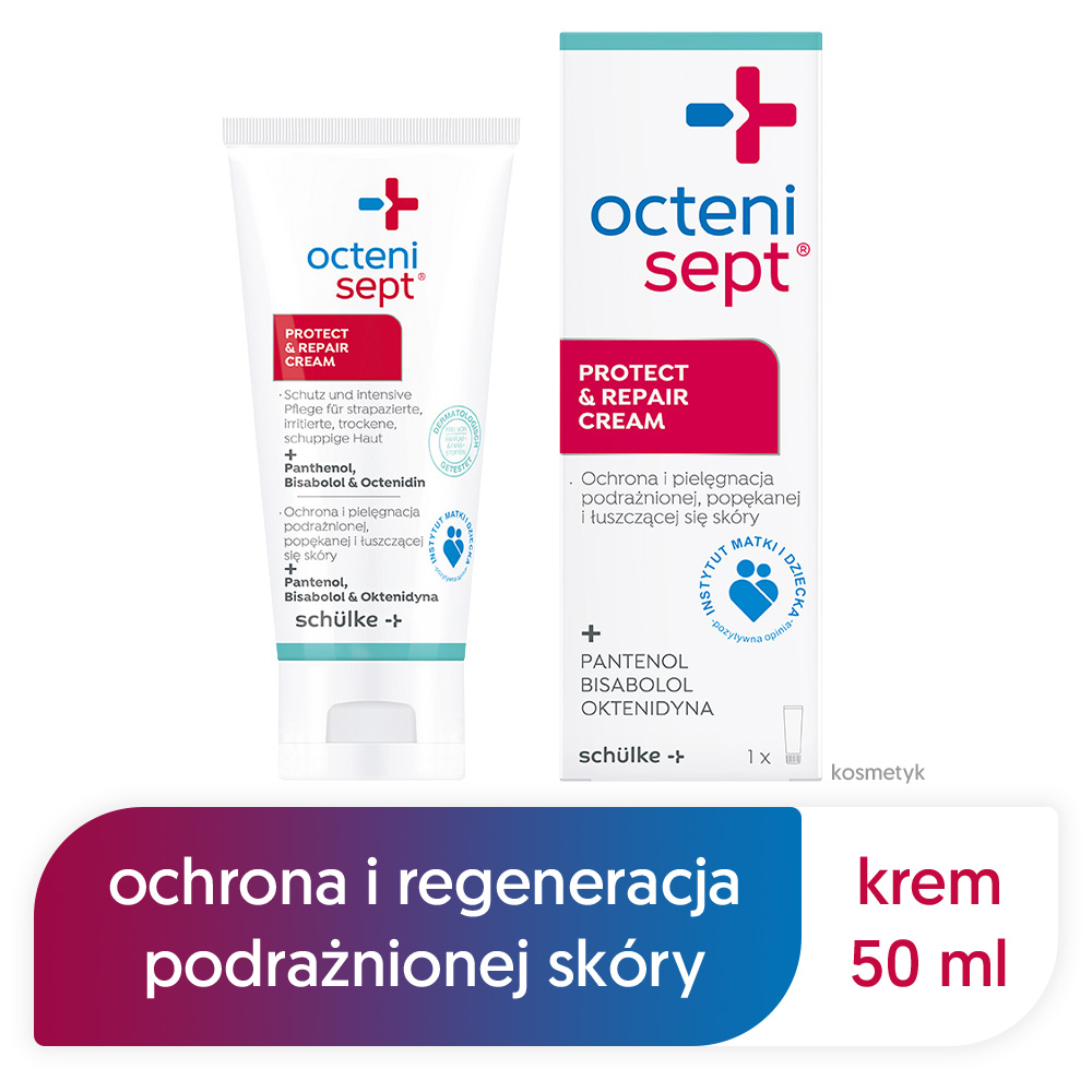 Octenisept Protect & Repair, krem łagodzący suchą, popękaną skórę, 50 ml