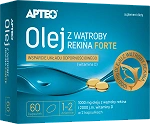 Olej z wątroby rekina Forte APTEO, kapsułki ze składnikami wspierającymi pracę układu odpornościowego, 60 szt.