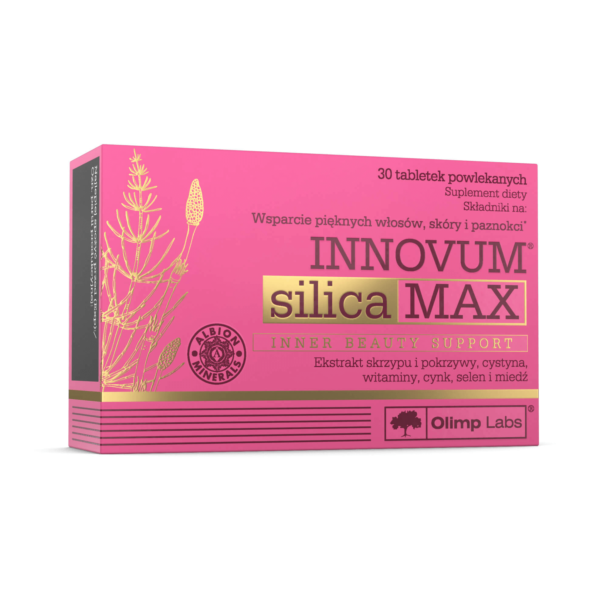 Olimp Innovum Silica Max tabletki ze składnikami na piękne włosy, skórę i paznokcie, 30 szt.
