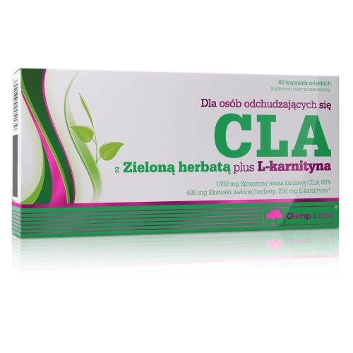 Olimp CLA , kapsułki ze składnikami wspomagającymi odchudzanie z zieloną herbatą, 60 szt.