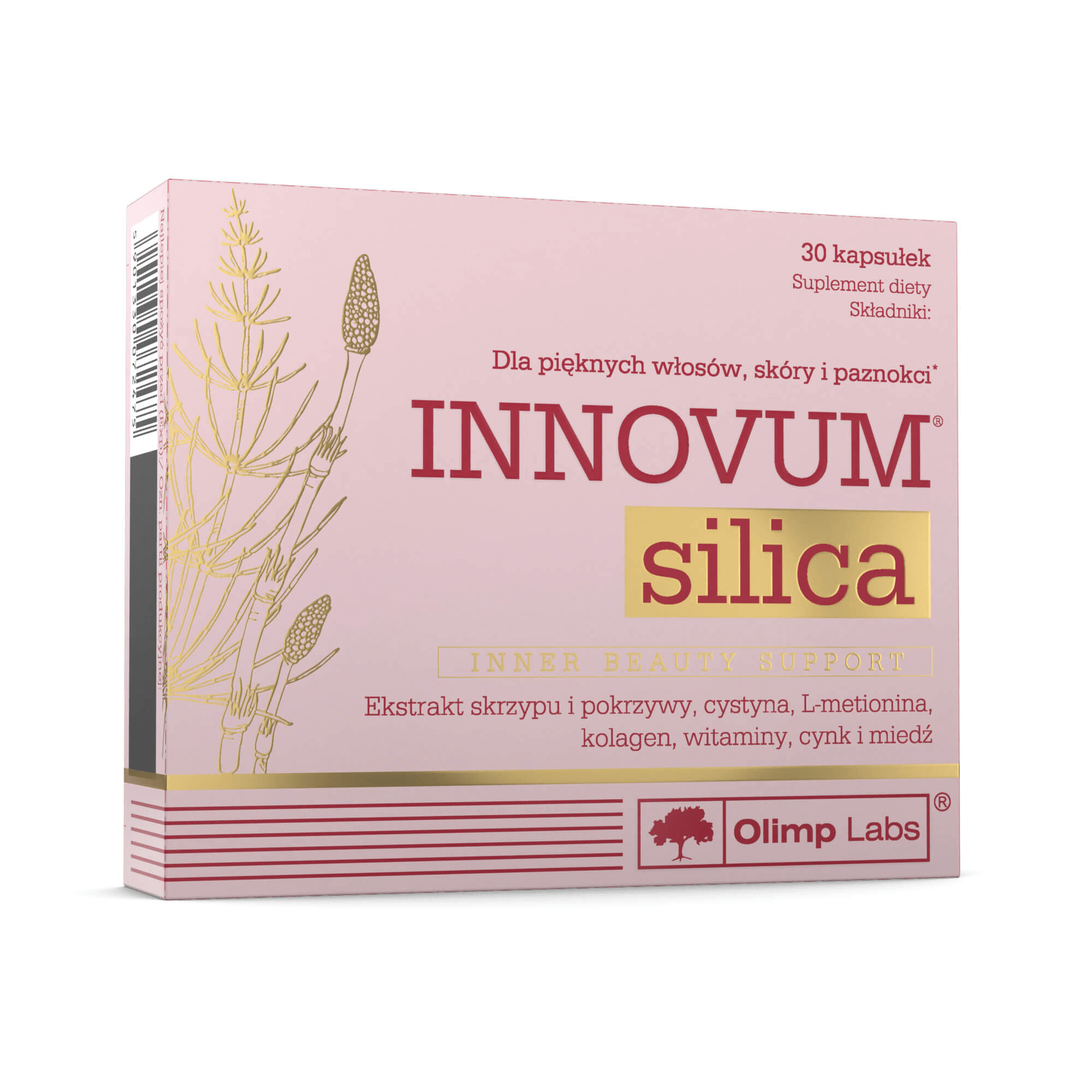 Olimp Innovum silica , kapsułki ze składnikami dla pięknych włosów, skóry i paznokci, 30 szt.