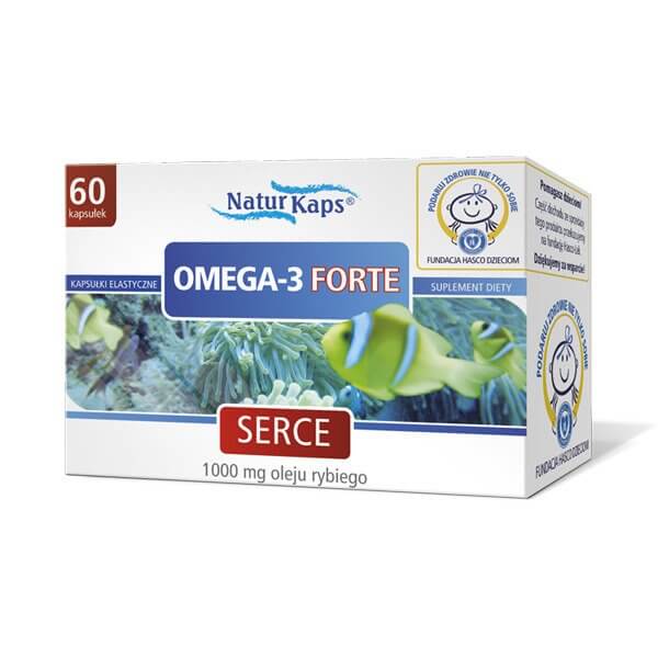 Naturkaps Omega - 3 Forte, kapsułki z kwasami Omega-3 wspierającymi pracę serca, 60 szt.