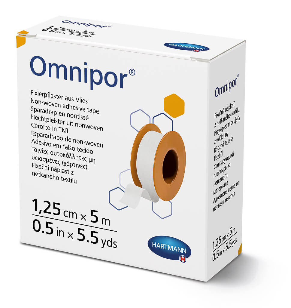 Plaster OMNIPOR włókninowy na kółku, 1,25 cm x 5 m