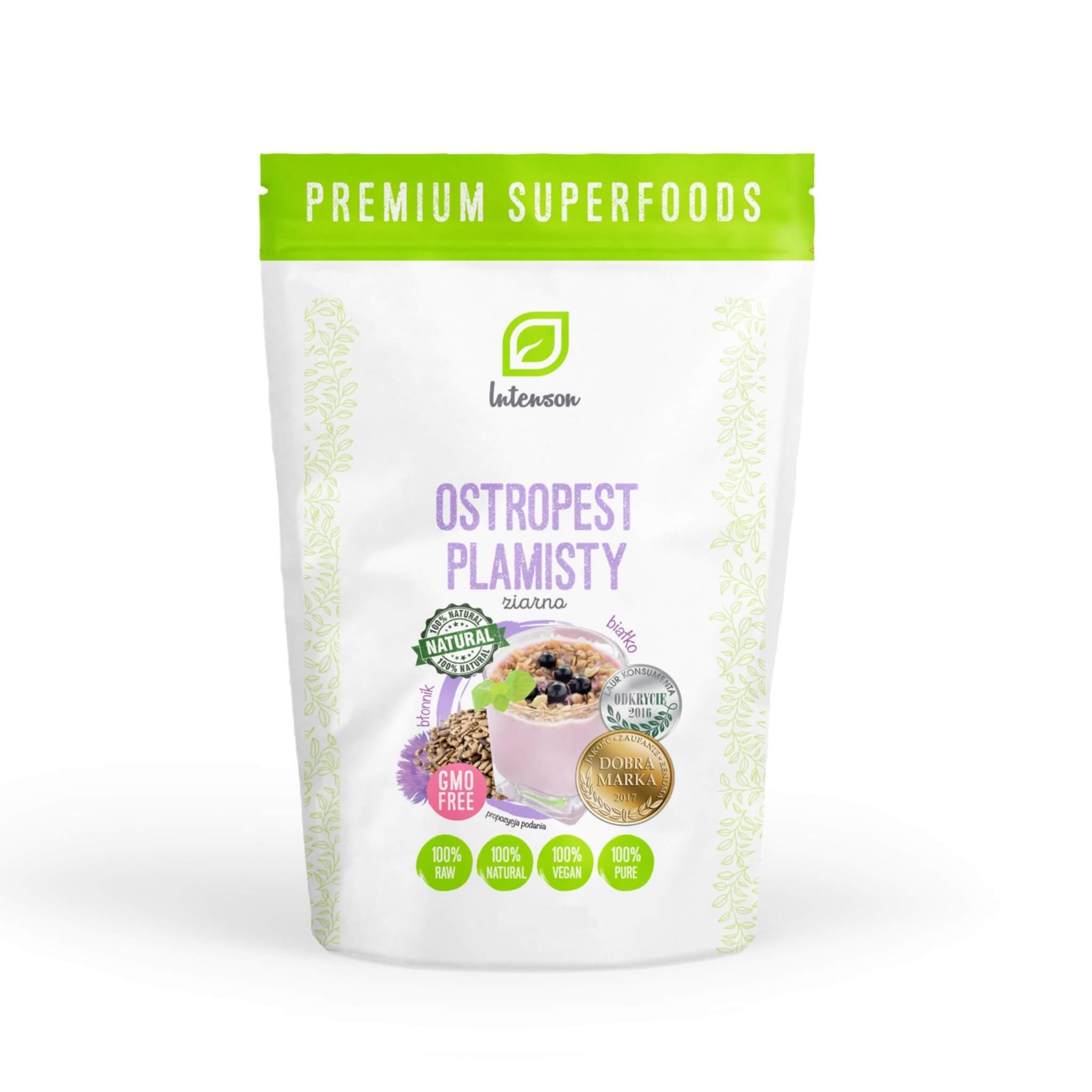 Intenson Ostropest plamisty nasiona wspomagające pracę wątroby, 200 g
