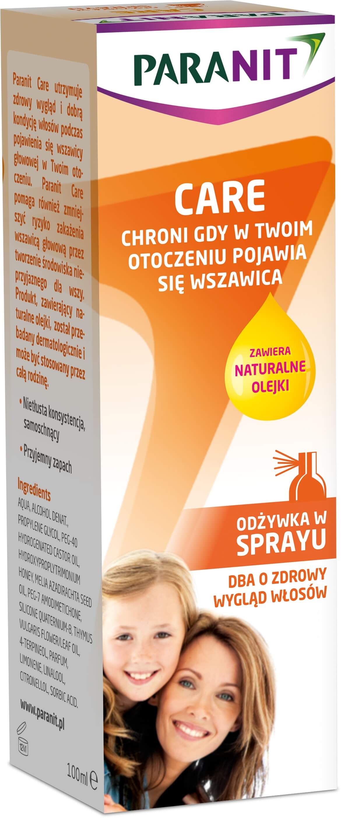 Paranit Care , odżywka w sprayu przecwiko wszawice, 100 ml