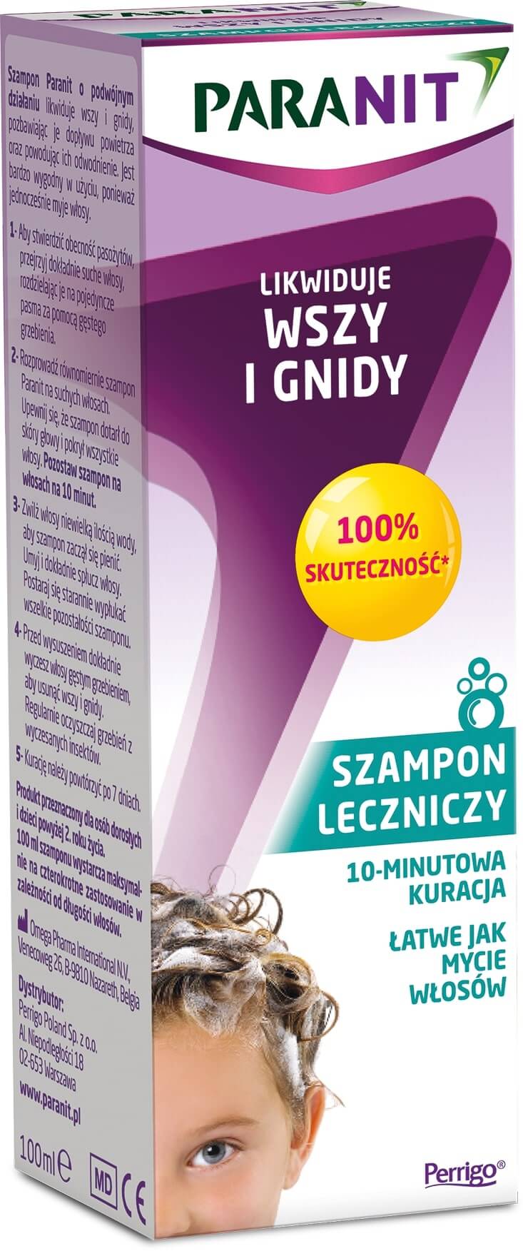 Paranit, szampon leczniczy przeciwko wszawicy, 100 ml