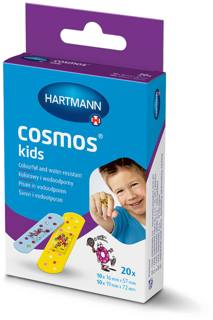 Cosmos Kids, plaster kolorowy i wodoodporny dla dzieci, 20 szt.