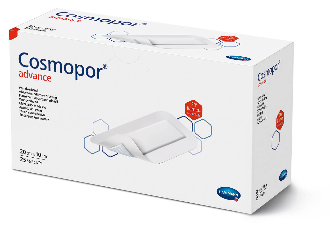 COSMOPOR ADVANCE, opatrunek jałowy 20 cm x 10 cm, 25 szt.