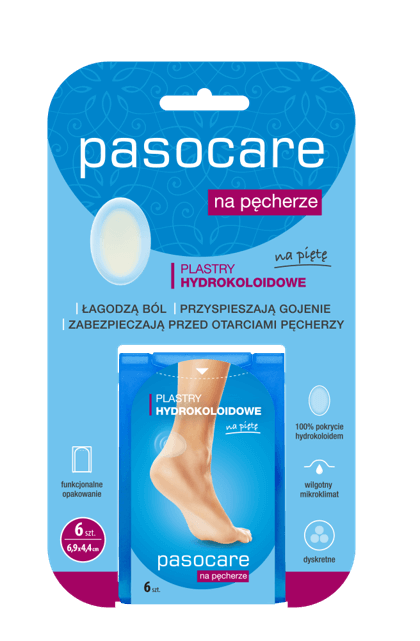 PASO Plastry hydrokoloidowe, na pęcherze, pięty, 6 szt.