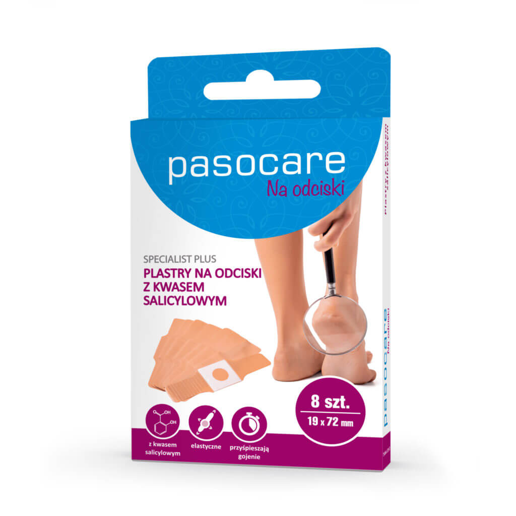 Plastry Pasocare Specialist Plus na odciski z kwasem salicylowym, 8 szt. 