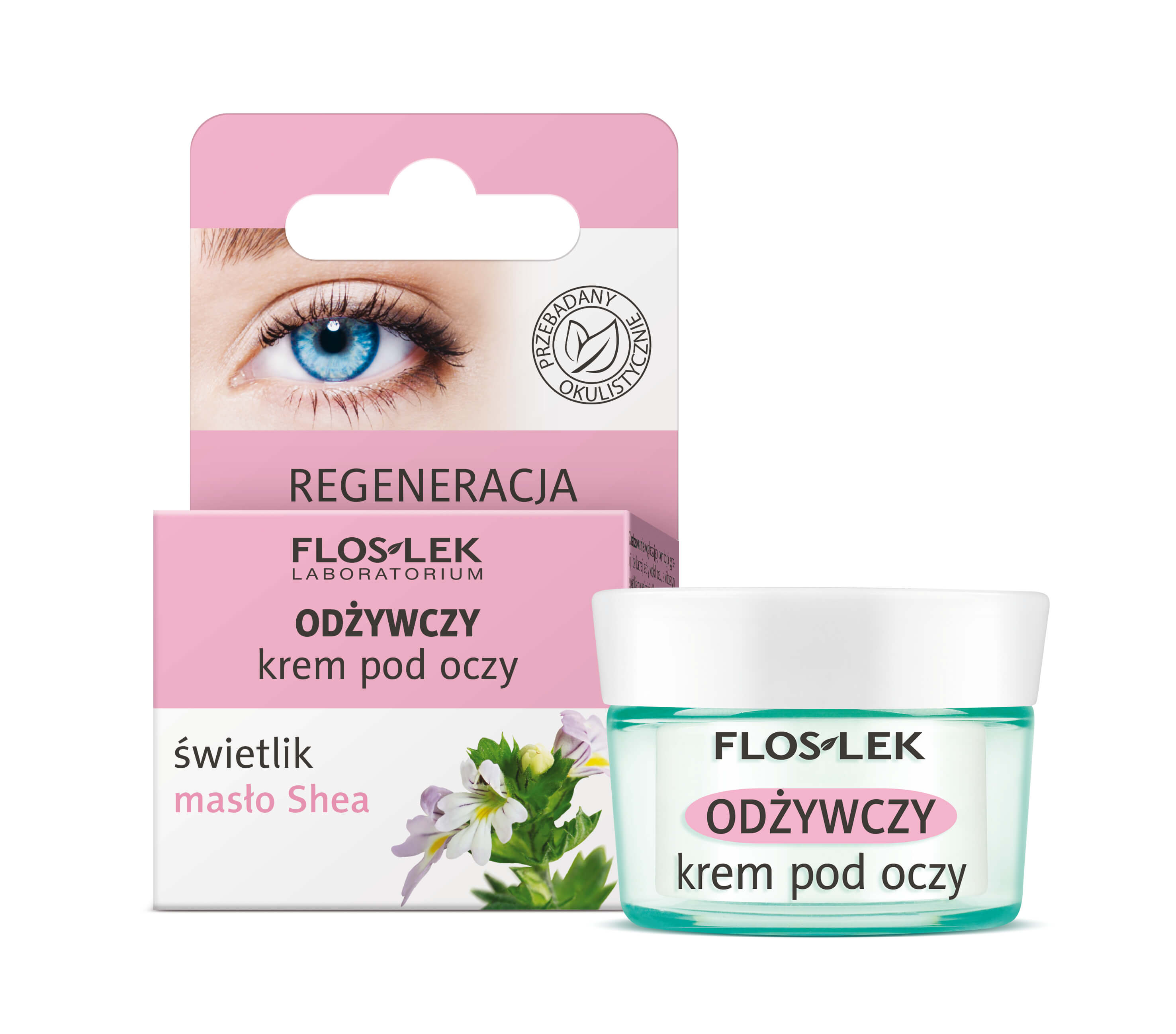 Flos-Lek Odżywczy , krem pod oczy ze świetlikiem i masłem shea, 15 ml