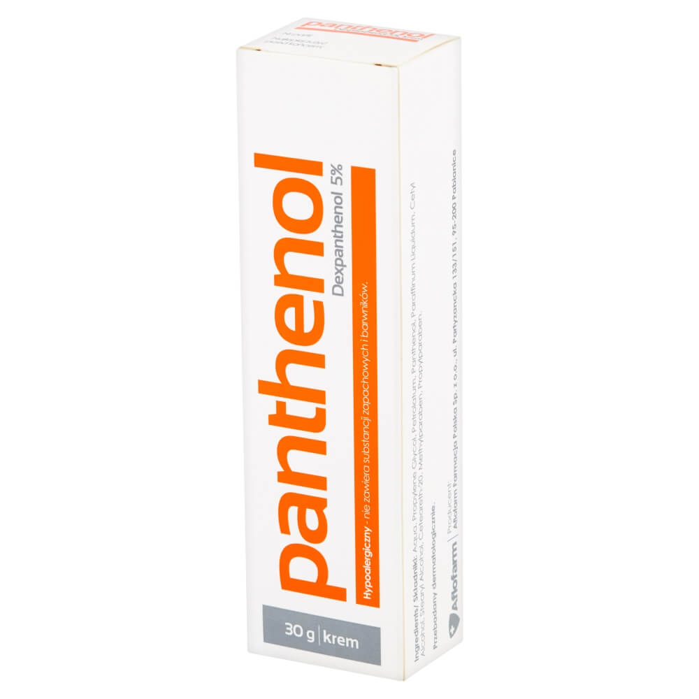Panthenol 5%, łagodzący krem na skórę, 30 g